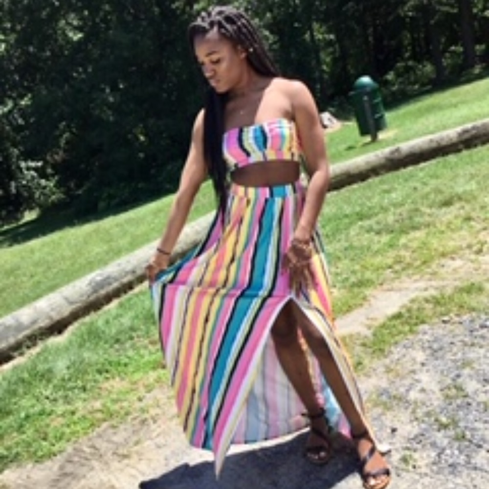 TAKE ME TO THE BEACH TWO PIECE SKIRT SET